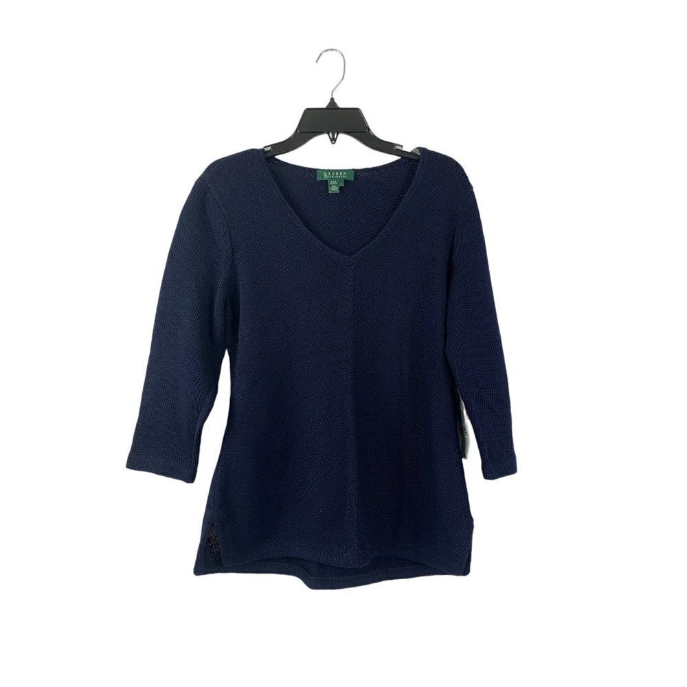 Lauren Ralph Lauren Spring 2 Classics Navy Knitted Top